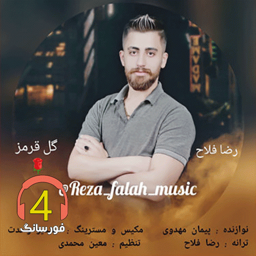 آهنگ گل قرمز رضا فلاح